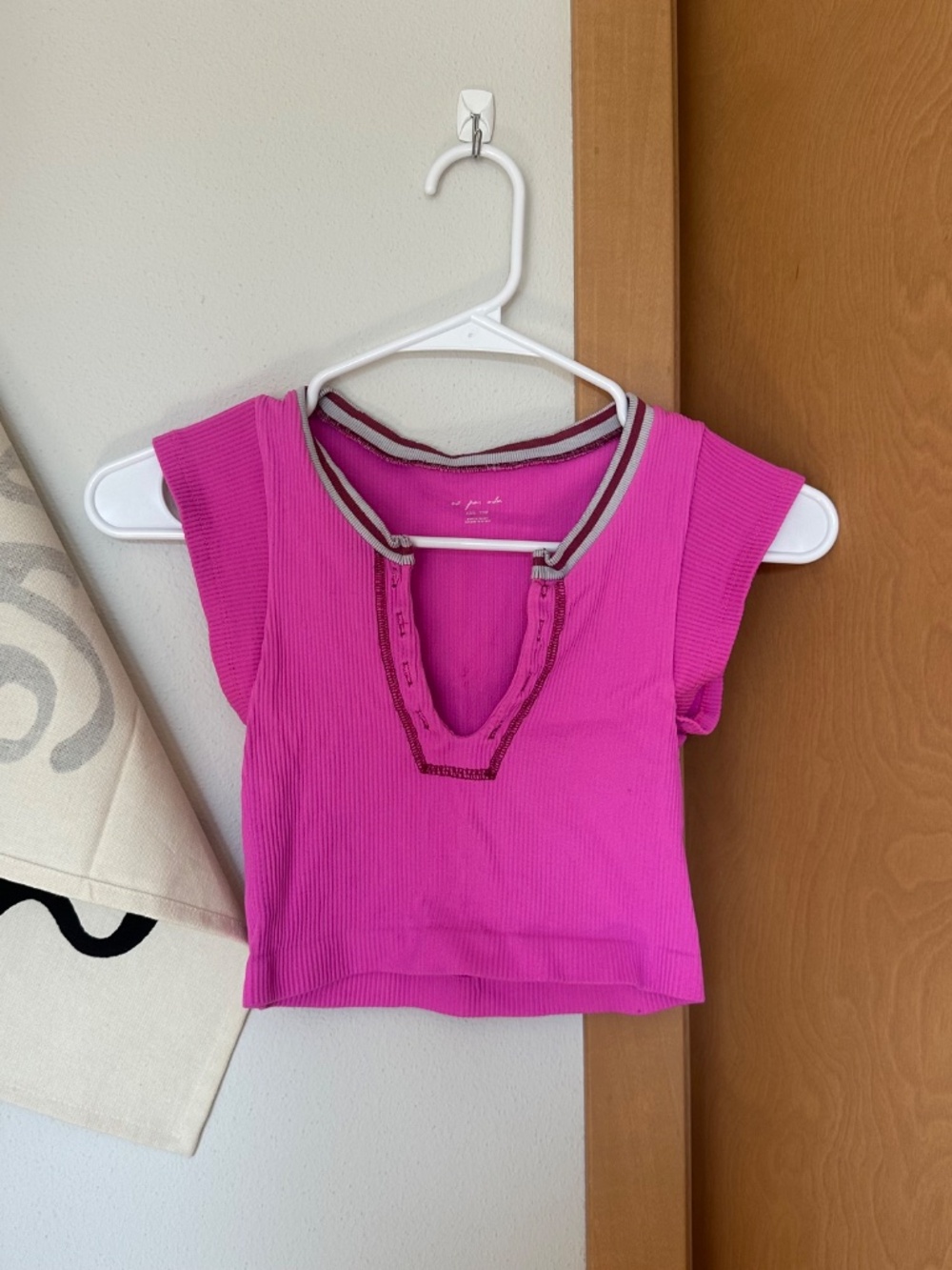 Urban Outfitters Cropped Hot Pink Top